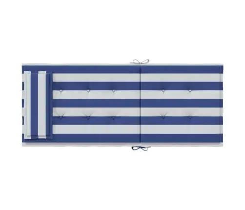 Kõrge Seljatoega Toolipadjad 6 Tk, Sinise/Valge Triibuline