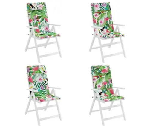 Dārza Krēslu Spilveni, 4 Gab., Krāsains Oksforda Audums Vidaxl