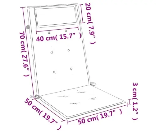 Kėdės Pagalvėlės, 6Vnt., Įvairių Spalvų, Oksfordo Audinys