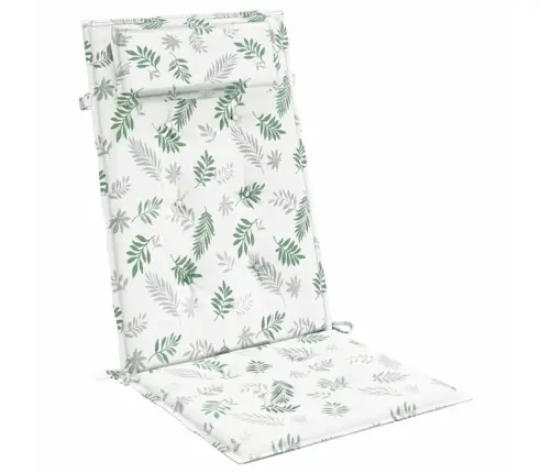 Kõrge Seljatoega Toolipadjad 6 Tk, Lehemuster, Oxford Kangas