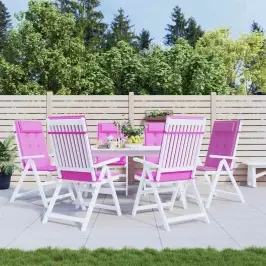 Dārza Krēslu Spilveni, 6 Gab., Rozā Oksforda Audums Vidaxl