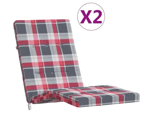 Terasos Kėdės Pagalvėlės, 2Vnt., Oksfordo Audinys, Languotos