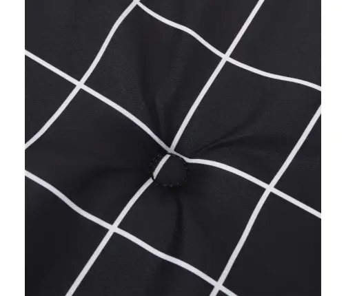 Terrassitooli Istmepadjad 2 Tk, Must Ruudumuster, Kangas