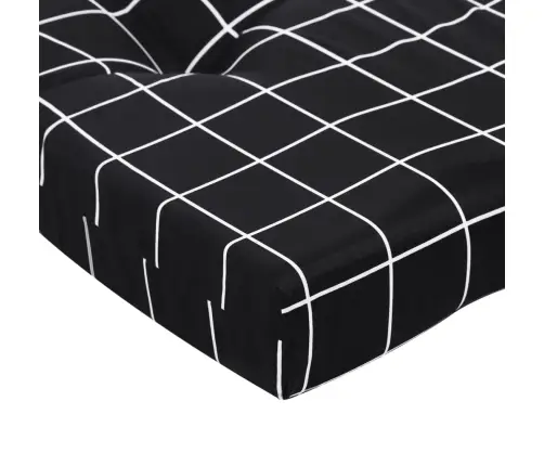 Terrassitooli Istmepadjad 2 Tk, Must Ruudumuster, Kangas