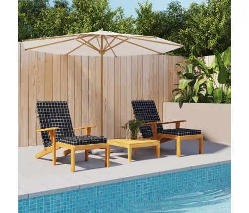 Terrassitooli Istmepadjad 2 Tk, Must Ruudumuster, Kangas