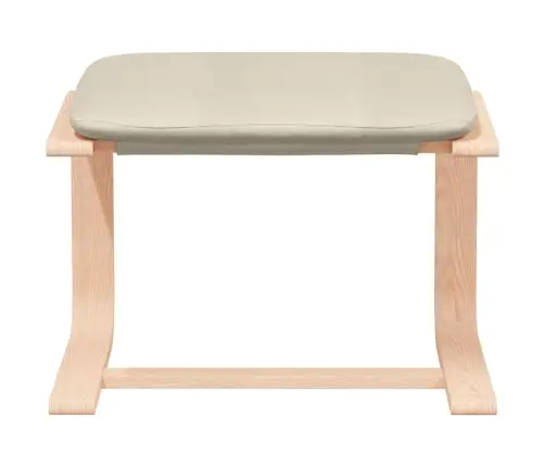 Atpūtas Krēsls Ar Kājsoliņu, Krēmkrāsas Audums Vidaxl