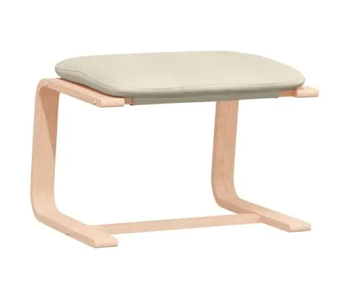 Atpūtas Krēsls Ar Kājsoliņu, Krēmkrāsas Audums Vidaxl