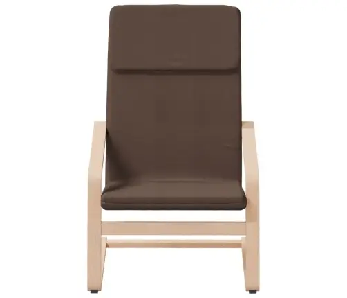 Poilsio Kėdė Su Pakoja, Tamsiai Rudos Spalvos, Audinys