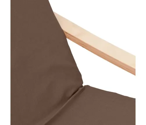 Poilsio Kėdė Su Pakoja, Tamsiai Rudos Spalvos, Audinys