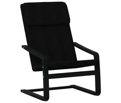 Atpūtas Krēsls Ar Kājsoliņu, Melns Audums Vidaxl