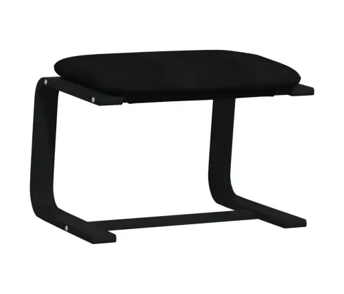 Atpūtas Krēsls Ar Kājsoliņu, Melns Audums Vidaxl