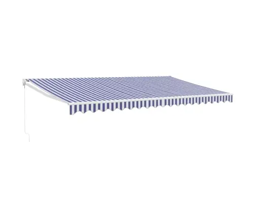 Ištraukiama Markizė, Mėlyna/Balta, 5X3M, Audinys Ir Aliuminis