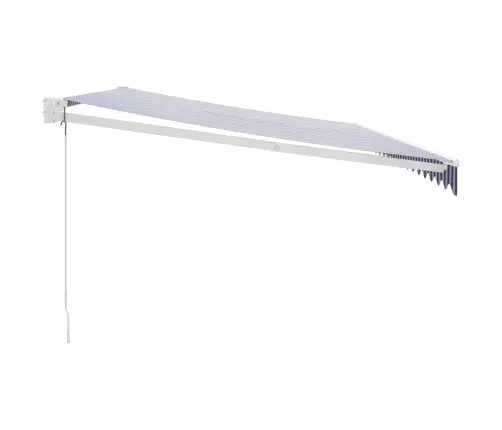 Ištraukiama Markizė, Mėlyna/Balta, 5X3M, Audinys Ir Aliuminis