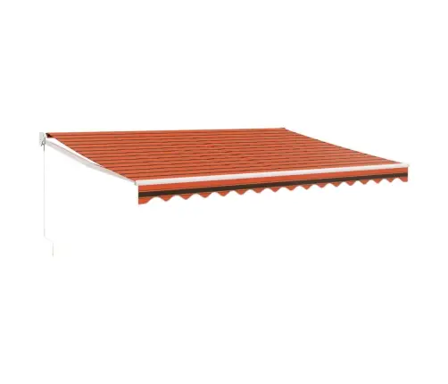 Izvelkama Markīze, Oranža, Brūna, 4,5X3 M, Audums, Alumīnijs Vidaxl