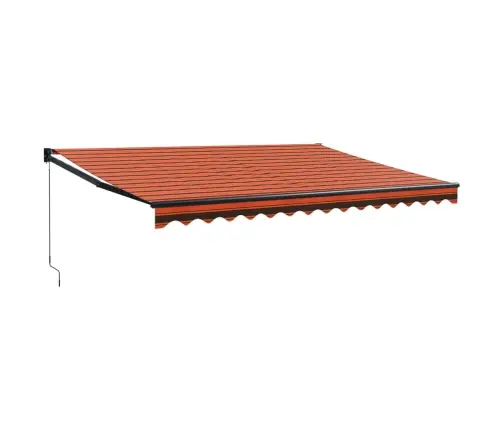 Izvelkama Markīze, Oranža, Brūna, 4X3 M, Audums, Alumīnijs Vidaxl