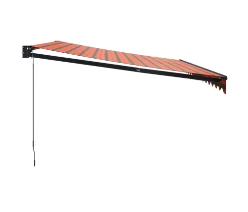 Izvelkama Markīze, Oranža, Brūna, 4X3 M, Audums, Alumīnijs Vidaxl