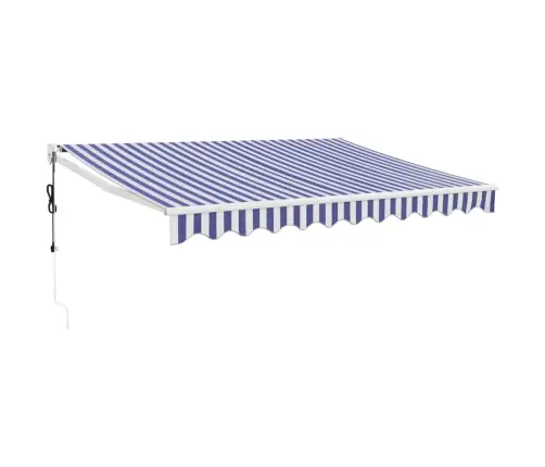 Automaatne Sissetõmmatav Varikatus Sinine-Valge 3,5X2,5 M