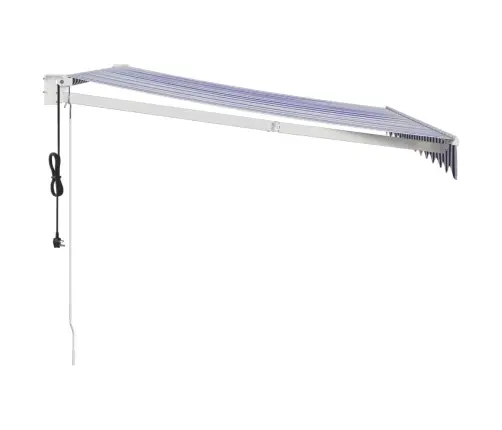 Automaatne Sissetõmmatav Varikatus Sinine-Valge 3,5X2,5 M