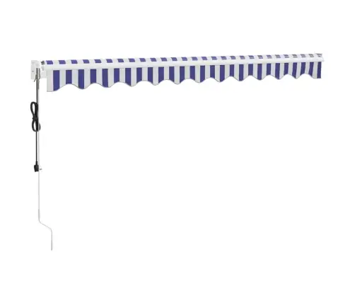 Automaatne Sissetõmmatav Varikatus Sinine-Valge 3,5X2,5 M