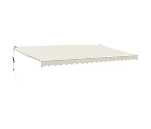 Izvelkama Markīze, Automātiska, Krēmkrāsas, 5X3 M Vidaxl