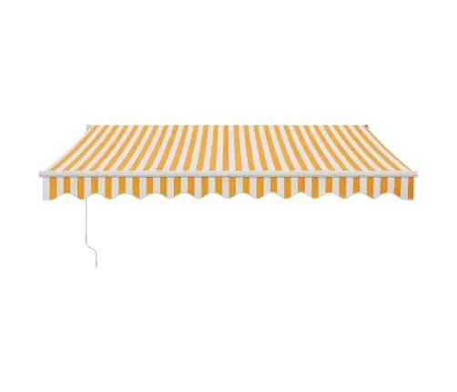 Izvelkama Markīze, Automātiska, Dzeltena, Balta, 3,5X2,5 M Vidaxl