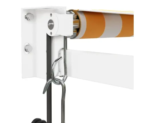 Izvelkama Markīze, Automātiska, Dzeltena, Balta, 3,5X2,5 M Vidaxl