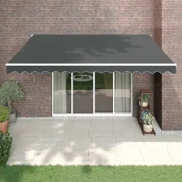 Izvelkama Markīze, Automātiska, Antracītpelēka, 4X3 M Vidaxl Izvelkama Markīze, Automātiska, Antracītpelēka, 4X3 M Vidaxl