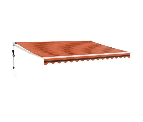 Izvelkama Markīze, Automātiska, Oranža, Brūna, 4X3 M Vidaxl