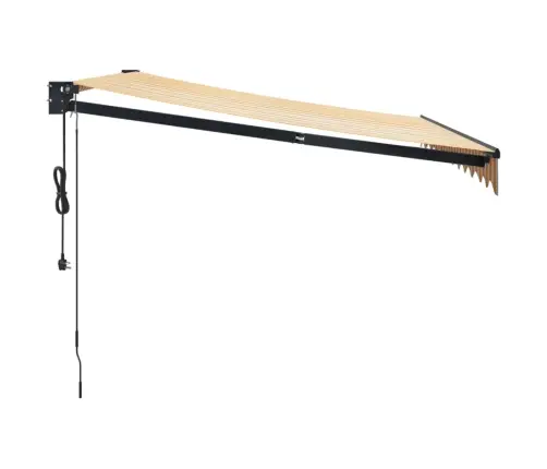 Izvelkama Markīze, Automātiska, Dzeltena, Balta, 3X2,5 M Vidaxl
