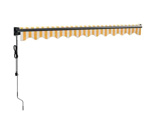 Izvelkama Markīze, Automātiska, Dzeltena, Balta, 3X2,5 M Vidaxl