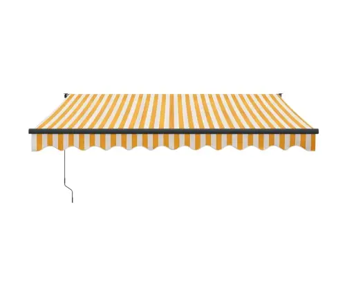 Izvelkama Markīze, Automātiska, Dzeltena, Balta, 3,5X2,5 M Vidaxl
