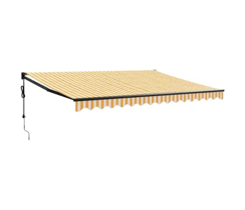 Izvelkama Markīze, Automātiska, Dzeltena, Balta, 4,5X3 M Vidaxl