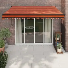 Izvelkama Markīze, Automātiska, Oranža, Brūna, 3X2,5 M Vidaxl