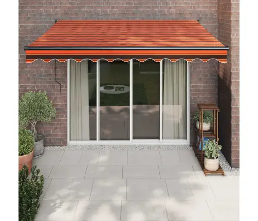 Izvelkama Markīze, Automātiska, Oranža, Brūna, 3X2,5 M Vidaxl