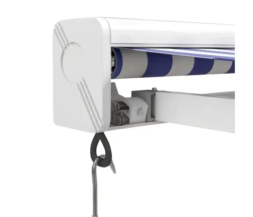 Ištraukiama Markizė, Mėlyna/Balta, 3,5X2,5M, Audinys/Aliuminis