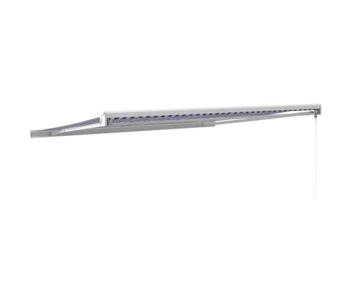 Sissetõmmatav Varikatus, Sinine-Valge, 4X3 M Kangas, Alumiinium