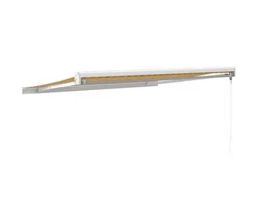 Izvelkama Markīze, Dzeltena, Balta, 3X2,5 M, Audums, Alumīnijs Vidaxl