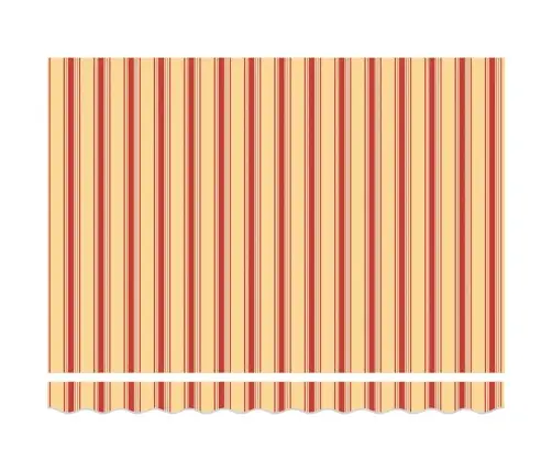 Izvelkama Markīze, Dzeltena, Balta, 3,5X2,5M, Audums, Alumīnijs Vidaxl