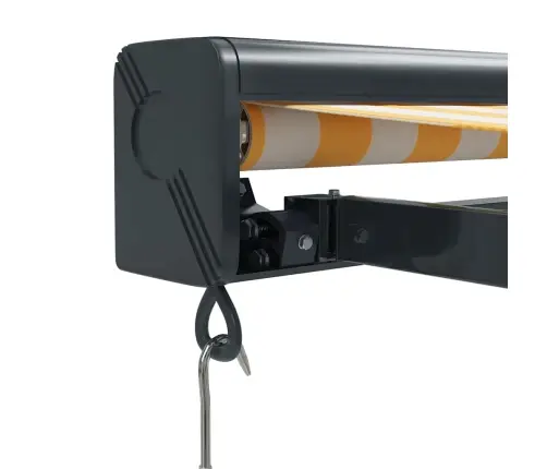 Ištraukiama Markizė, Geltona/Balta, 4X3M, Audinys Ir Aliuminis