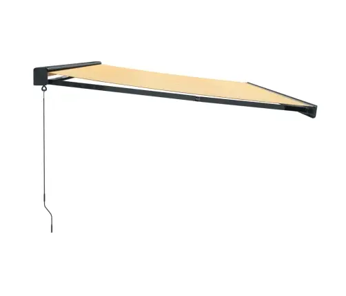 Ištraukiama Markizė, Geltona/Balta, 5X3M, Audinys Ir Aliuminis