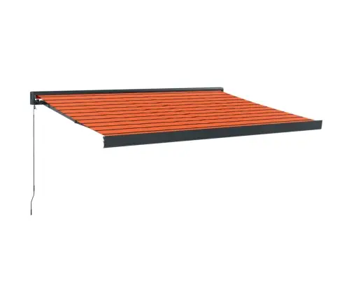 Izvelkama Markīze, Oranža, Brūna, 3,5X2,5 M, Audums, Alumīnijs Vidaxl