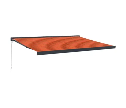 Izvelkama Markīze, Oranža, Brūna, 4X3 M, Audums, Alumīnijs Vidaxl