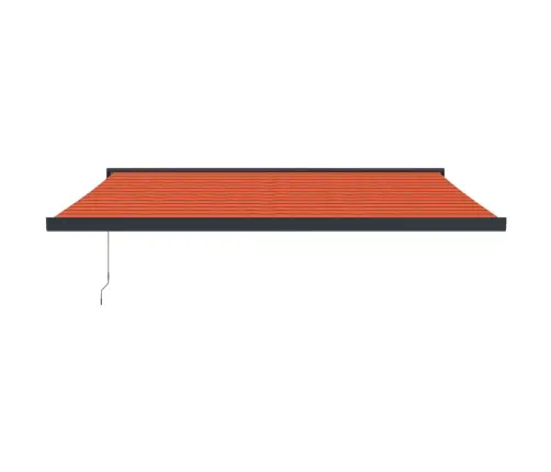 Izvelkama Markīze, Oranža, Brūna, 4X3 M, Audums, Alumīnijs Vidaxl
