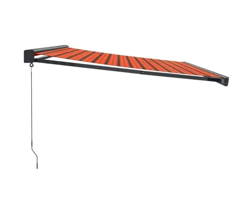 Izvelkama Markīze, Oranža, Brūna, 4X3 M, Audums, Alumīnijs Vidaxl