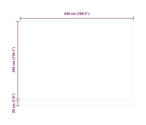 Ištraukiama Markizė, Oranžinė/Ruda, 4,5X3M, Audinys/Aliuminis