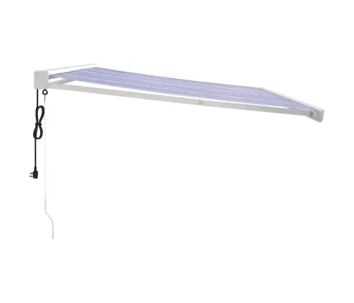 Ištraukiama Markizė, Mėlyna/Balta, 4X3M, Audinys Ir Aliuminis