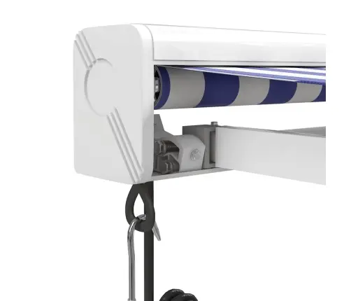 Ištraukiama Markizė, Mėlyna/Balta, 4X3M, Audinys Ir Aliuminis