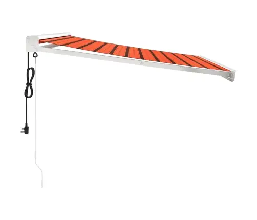 Sissetõmmatav Varikatus, Oranž-Pruun 3X2,5 M Kangas, Alumiinium