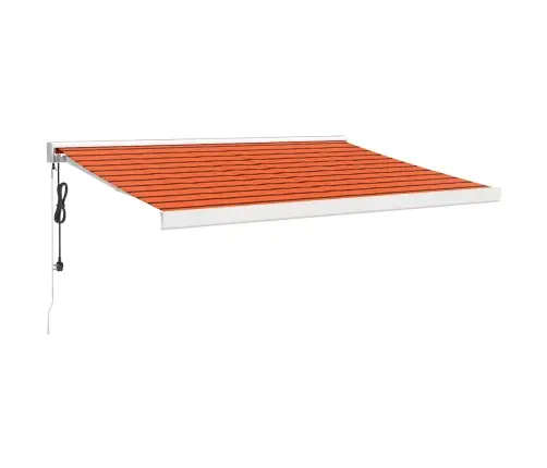Izvelkama Markīze, Oranža, Brūna, 3,5X2,5 M, Audums, Alumīnijs Vidaxl