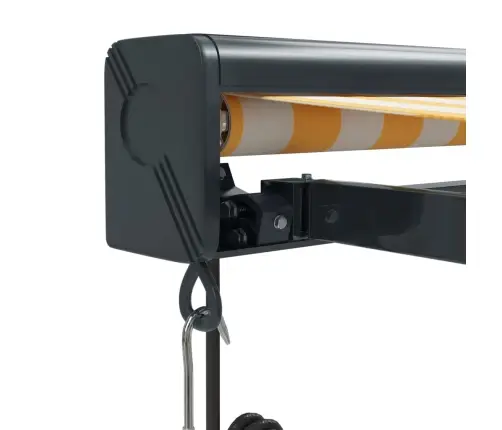 Izvelkama Markīze, Dzeltena, Balta, 4X3 M, Audums, Alumīnijs Vidaxl